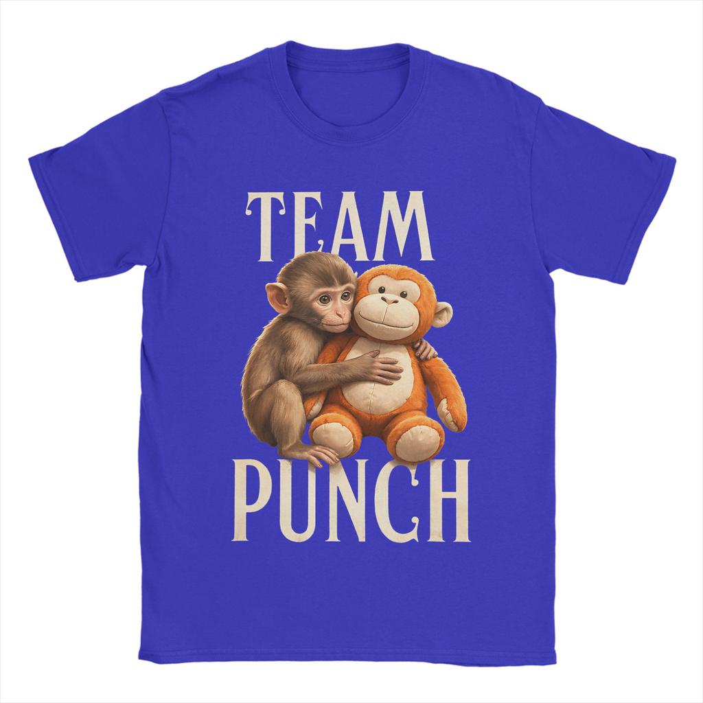 Baby Monkey Punch Team Punch Unisex T Shirt Casual Tees Short Sleeve Round Neck TShirts Pure Cotton Printing Tops