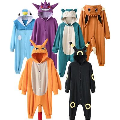 Cartoon Onesie für Kinder Gengar einteiliger Pyjama Kinder Kigurumi Halloween Cosplay Kostüm Party Geschenk