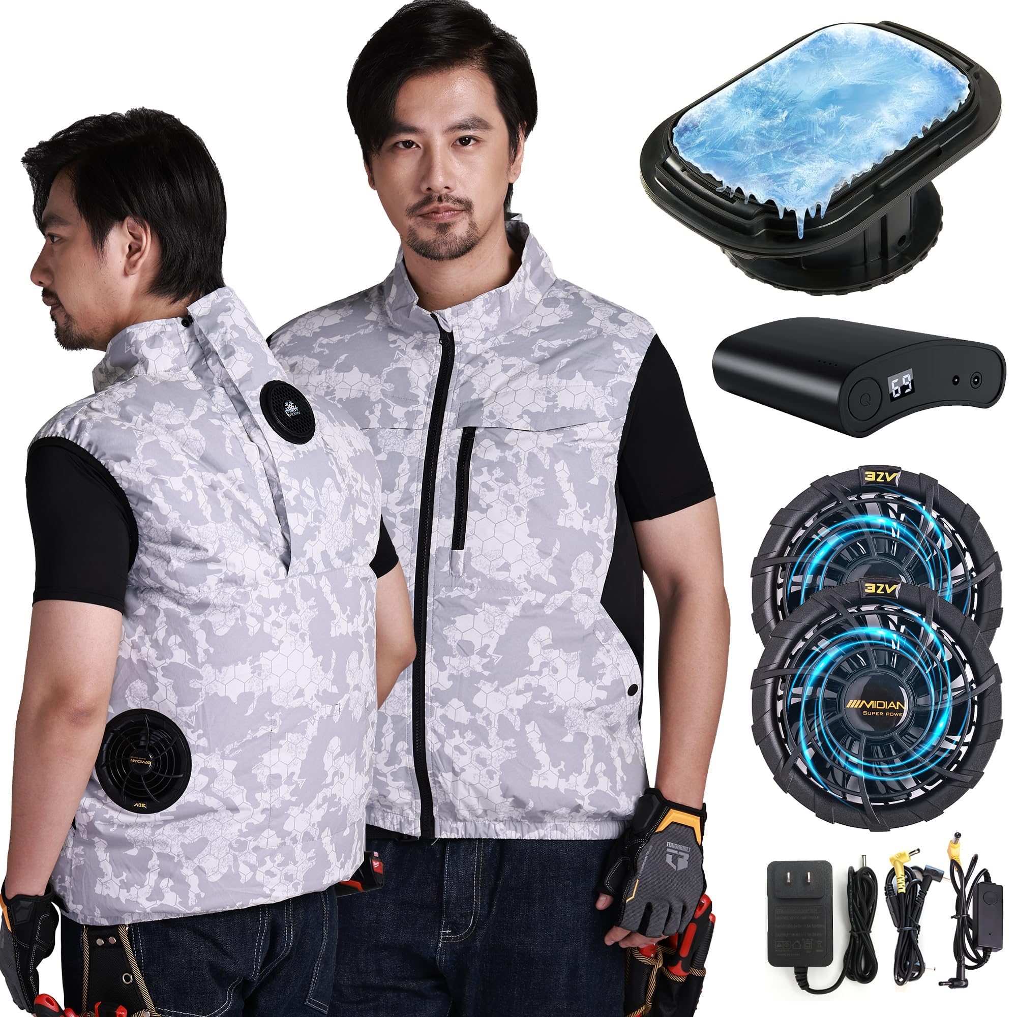 Peltier Cooling Suit Includes Cooler and 32V 20000mAh High Peltier Element Cooling Cools Up to Instant Ideal for Construction Outdoor and Extreme Heat