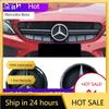 Für Mercedes Benz Schwarzer Rand und silberner Rand Dekoration für Mercedes Benz W205 C E ML GL GLA CLA 2013-2016 Auto Frontgrill