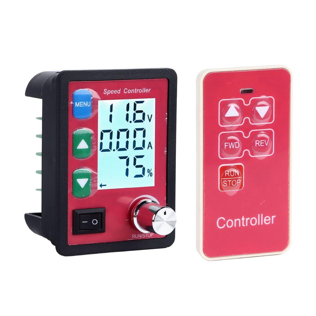 Motor Speed Controller 15A LCD Display Remote Control Motor Driver Speed Regulator with Overload Preservation 6‑55V