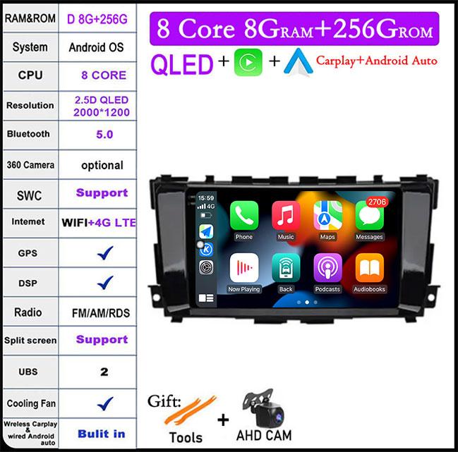 Android 14 For Nissan Teana 3 Altima 5 L33 2013-2020 Car GPS Radio Multimedia Video Player GPS Navigation