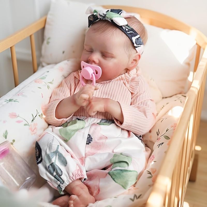 Reborn Baby Dolls-18 Inch Realistic Baby Doll with Full Vinyl Body Lifelike Baby Dolls Real Life Baby Doll for Kids Age 3+ TWIN CLOTH BODY