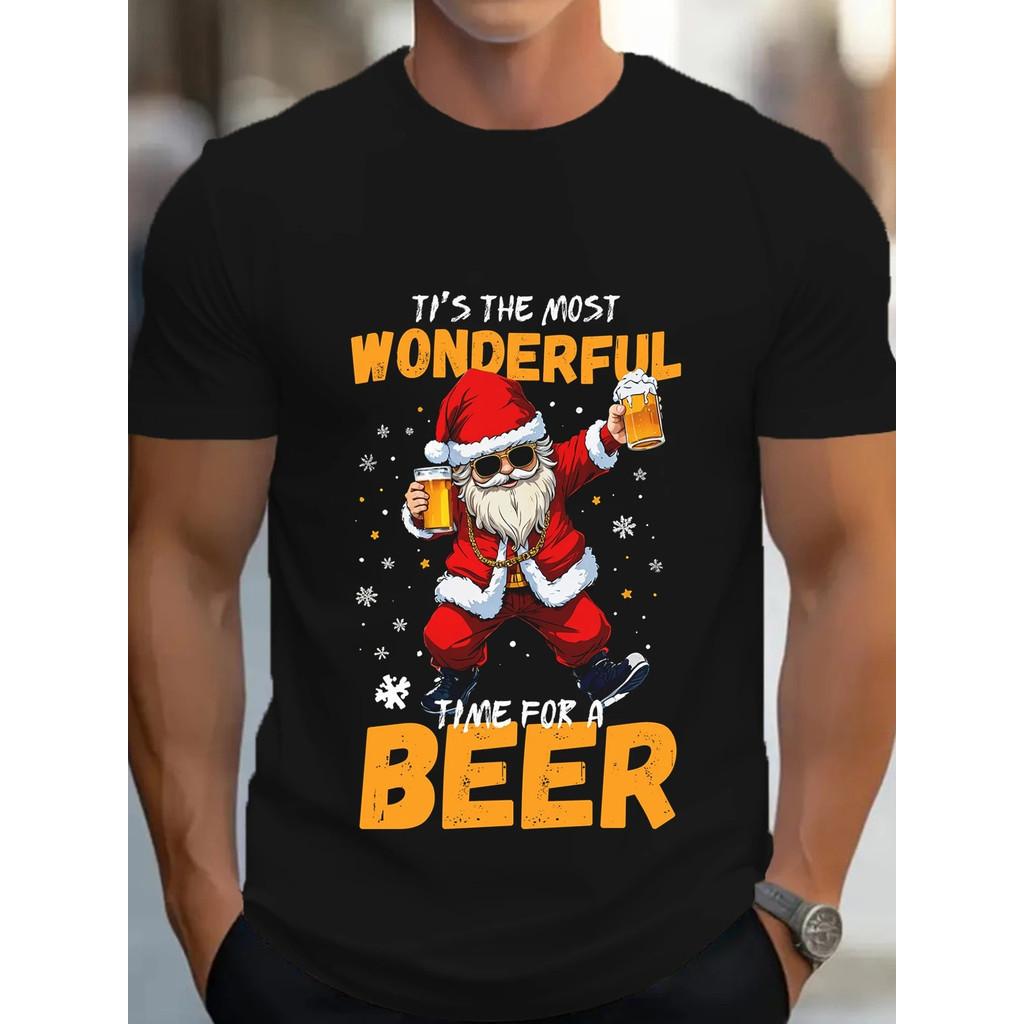 2026 Vánoční 3D tištěné tričko Kreslené grafické tričko pro muže Sobí Cukroví Grafická trička Dárky Oversized tričko