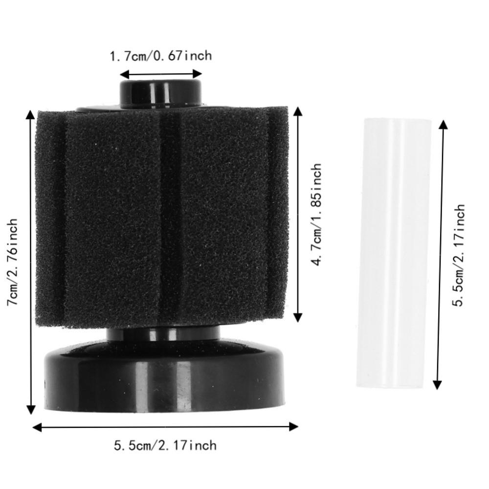 1 Set of 2 Plastic Biochemical Sponge Filter Non-Toxic Durable Pneumatic Fish Tank Filter Sponge Debris Cleaning