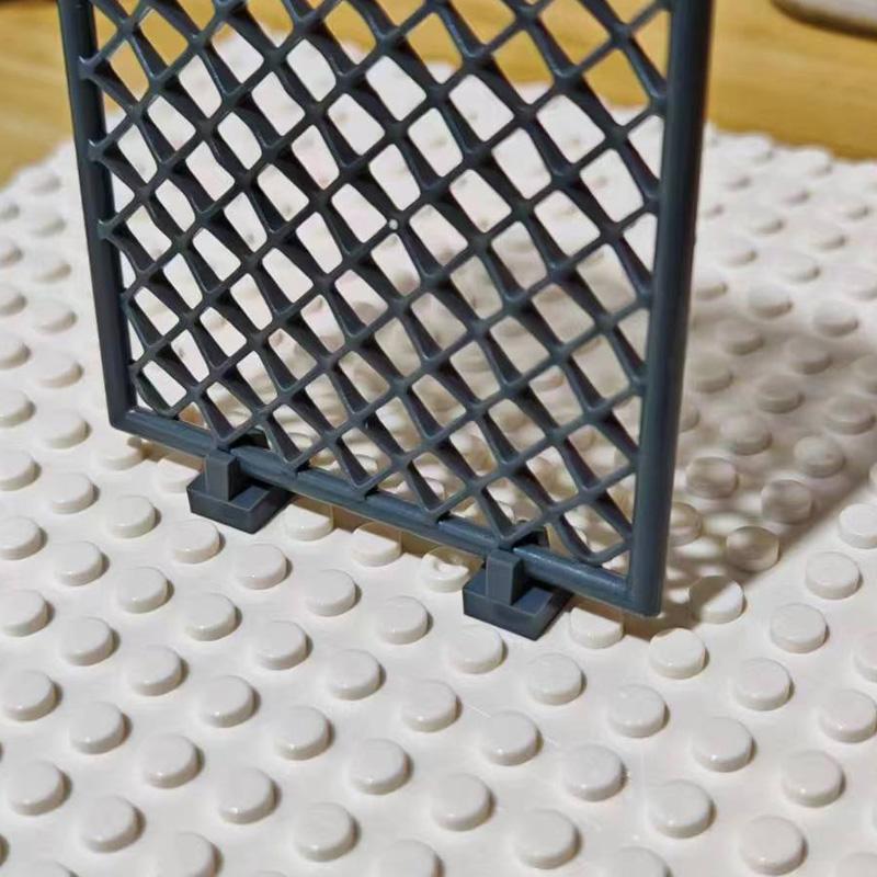 Small Building Block Chain Link Fence 4PCS Plastic Fence Military Scene Decoration Accessories Compatible with Lego Part