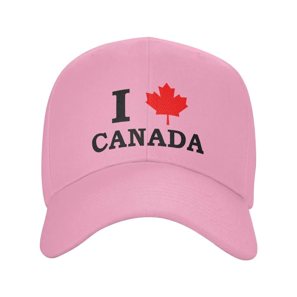 Personalized I Love Canada Pride Baseball Cap Sun Protection Unisex Women's Adjustable Canadian Flag Dad Hat Autumn