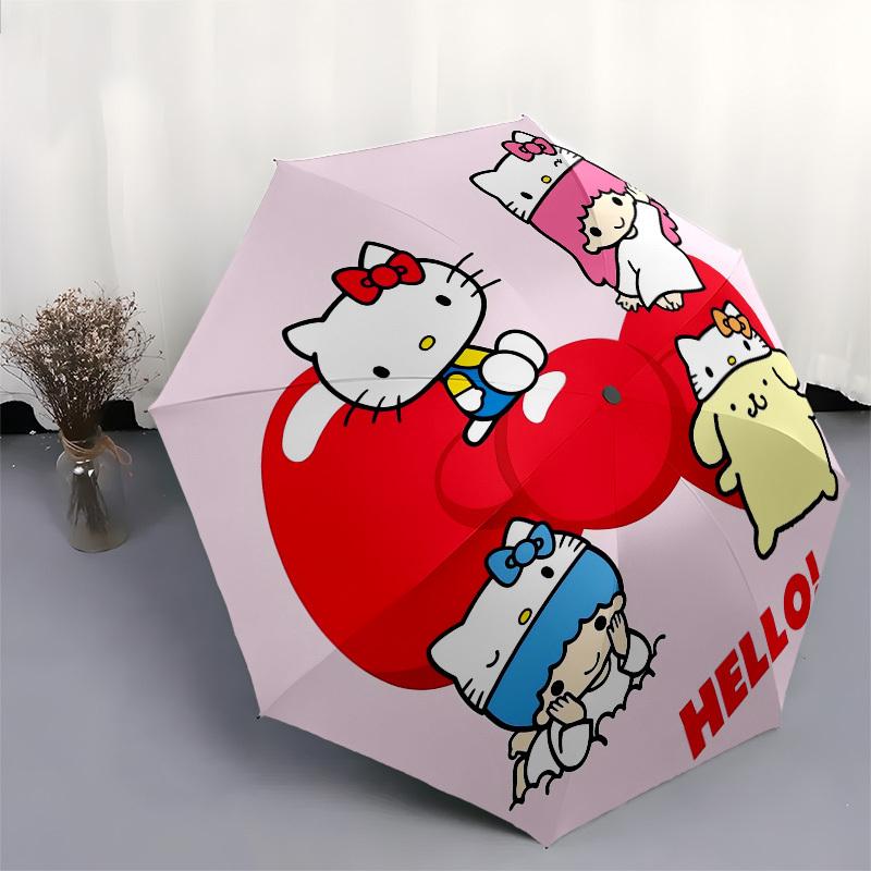 1pc Hello Kitty FriendsUmbrella with Plastic Handle,Suitable for All Seasons Home Travel Outdoor UmbrellaSanlio220