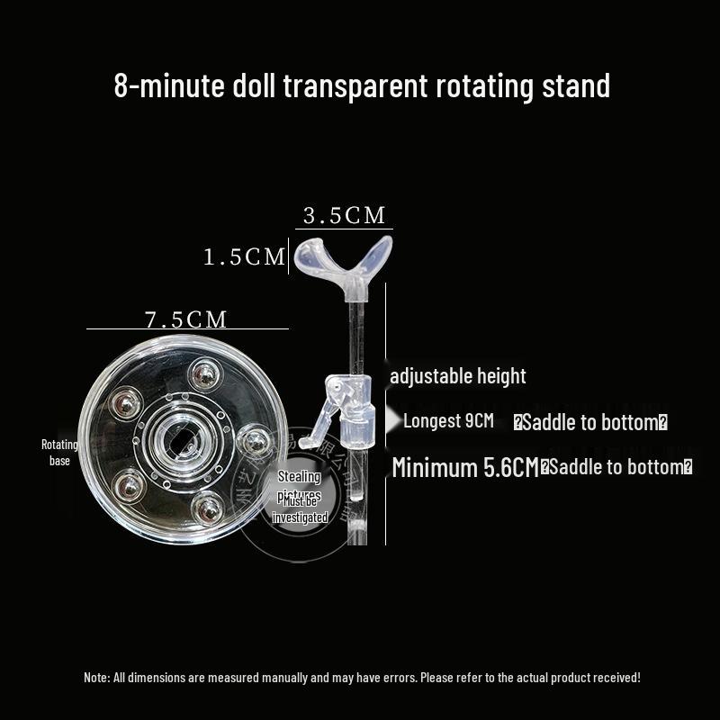 Adjustable Stainless Steel Doll Stand for 30cm to 60cm BJD Dolls with Multiple Support Points
