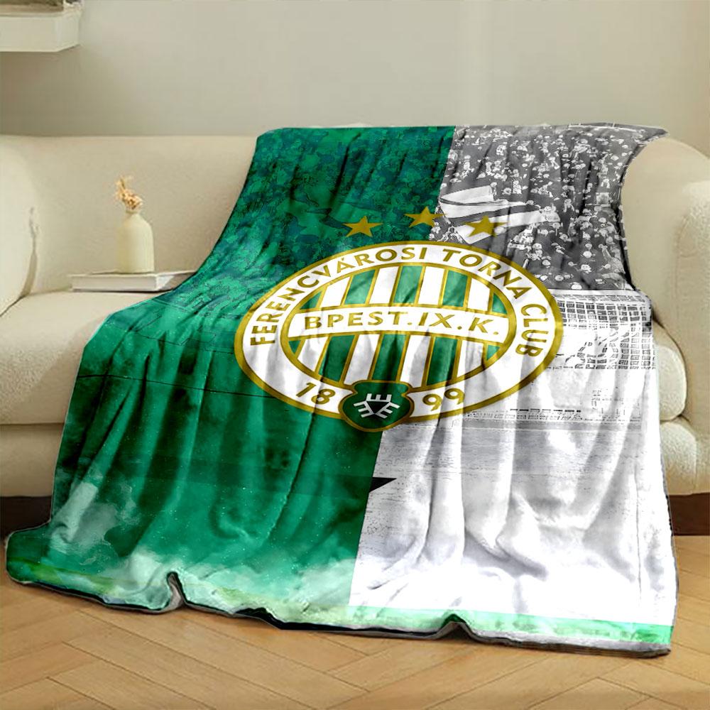 Ferencvárosi Torna Club Wappen Aufdruck Decke weich und kuschelig perfekt für das Wohnzimmer Bett Sofa oder ein Nickerchen, Geschenk