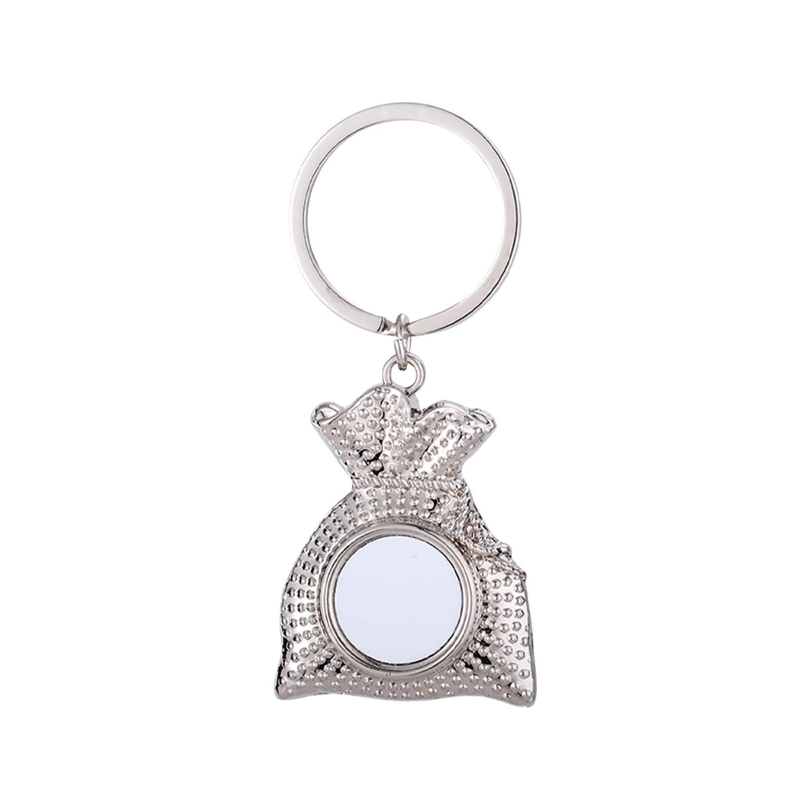 

DIY Индивидуальная фотография Термоперенос Печать Металлическая Пустая Круглая Креативная Подарочная Сумка Брелок Подвеска Подарок One Size