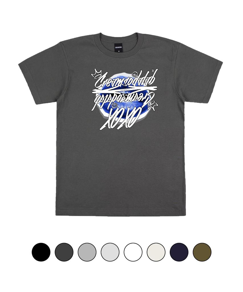 CREAM SODA LAB Crsdel Xoxo Lip Logo Short Sleeve T-Shirt (Type A)