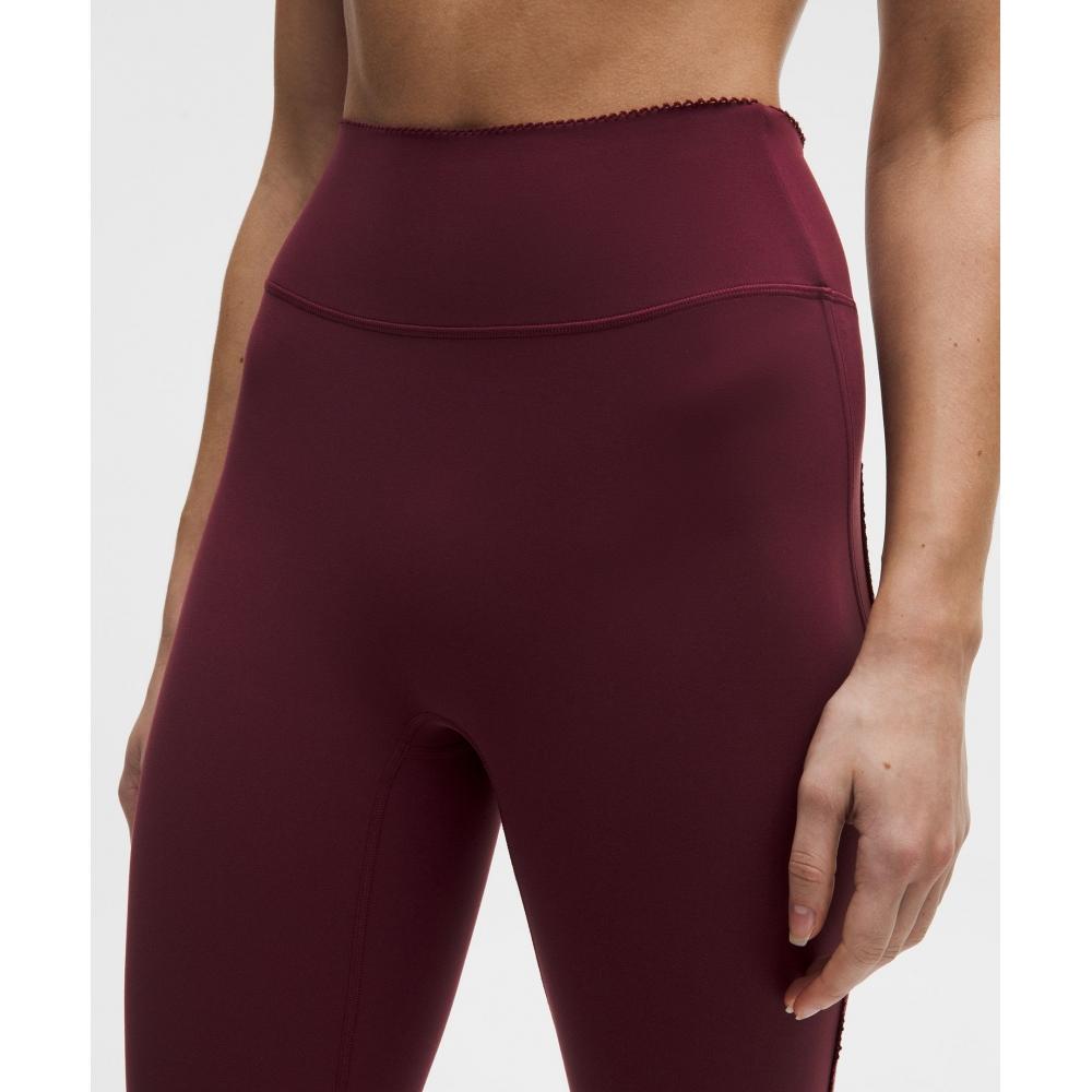 Lululemon Groove No Line High Rise Tight 25   Heart Burgundy Bay