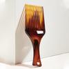 Amber-color Men Long Teeth Flat Fork  Comb Comfortable Handle Antistatic Hairbrush Salon Hair