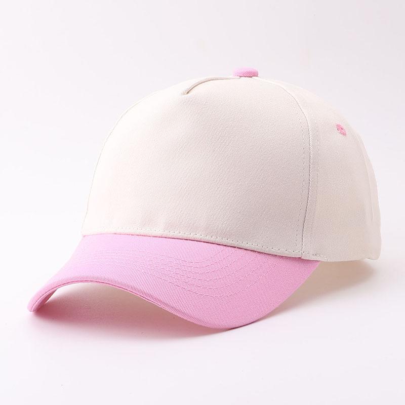 Kontrastfarbe Lichtplatte Amerikanische Baseballkappe Europäische und Amerikanische Mode Fünfteilige Kappe mit gebogenem Schirm Sonnenschutzkappe Lagerware