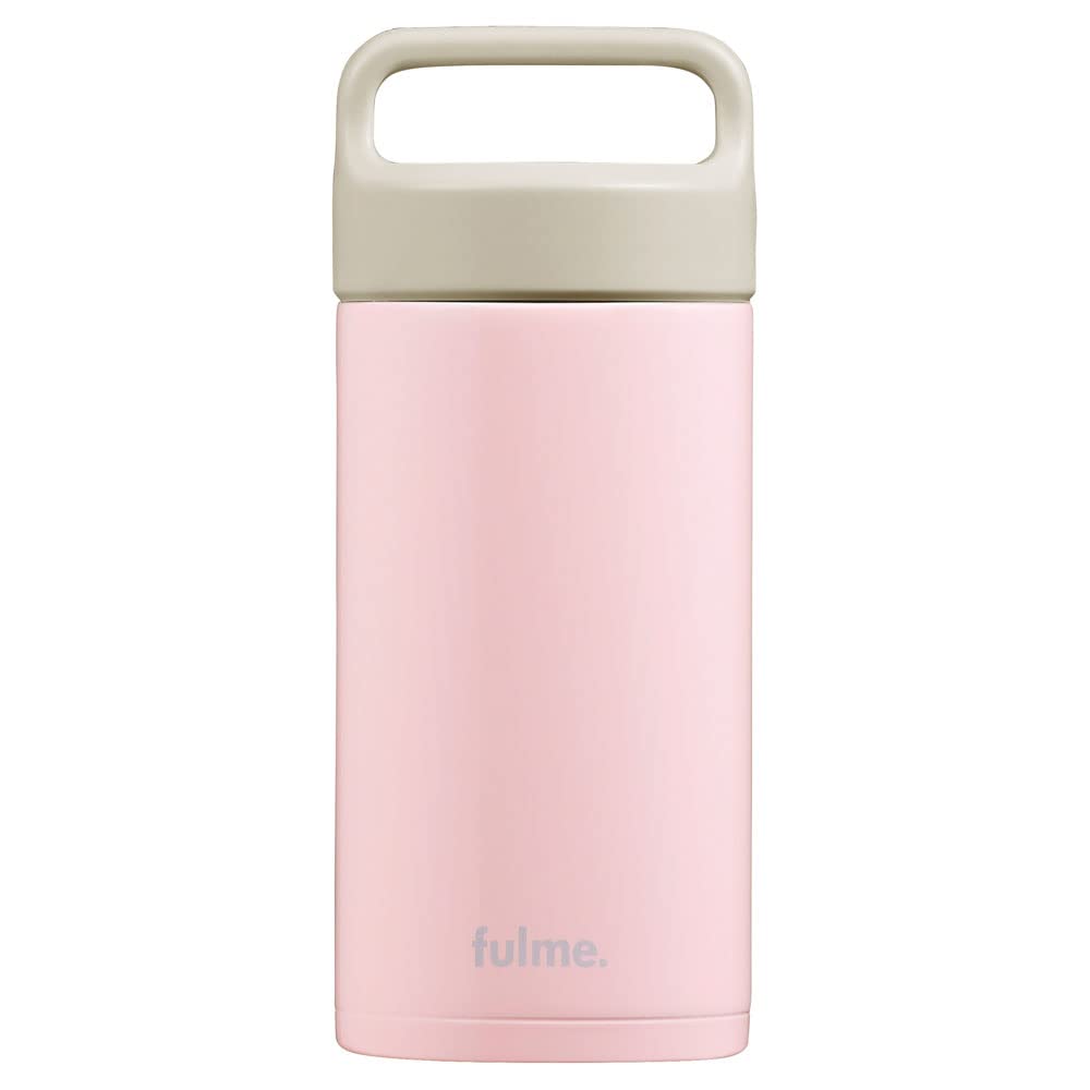 

Iris Ohyama Fulme Water Bottle Tumbler Mug Bottle Stainless Steel 350ml Glossy Pink with Lid Handle Handle Heat Insulation Cold Insulation Vacuum