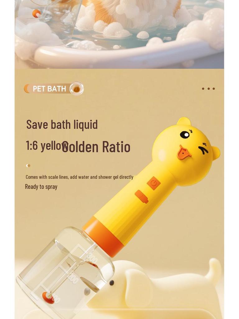 Evcil Hayvan Köpüklü Banyo Duş Köpürtücü - Tek Tuşlu Köpek ve Kedi Yıkama Seyreltme Makinesi