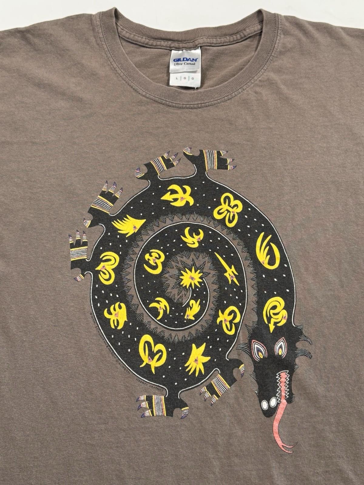 Gildan Ultra Cotton Snake Print Graphic Large Brown Unisex T-Shirt XXXXL