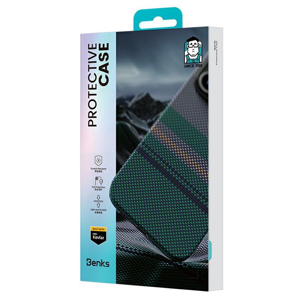 BENKS For iPhone 15 Pro Max Magnetic Case Kevlar Fiber Phone Back Cover Floating Weave Design