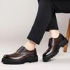 Fashion Lace-Up Outdoor Male Shoes 2025 New Mens Brogue Casual Shoes Leather Men Business Shoes Fashion Thick Bottom Man Oxford Footwear