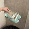 French gentle satin lace bow Mary Jane shoes women's inner height-increasing single shoes 2025 new shallow mouth ballet shoes