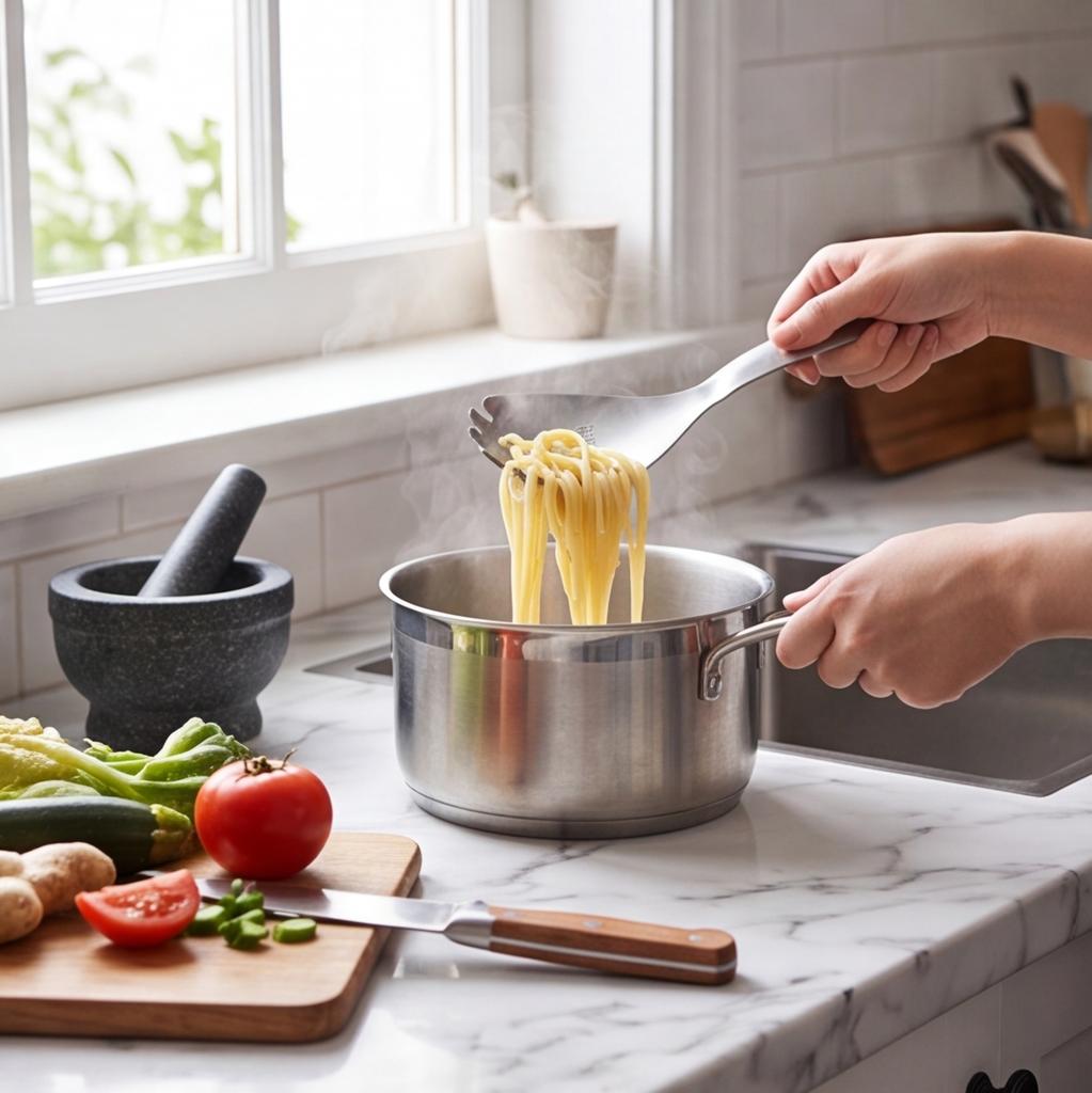 5 In 1 Stainless Steel Colander Strainer Set Vegetable Strainer Egg Separator Bottle Opener Noodle Server Potato Masher for Everyday Kitchen Coo