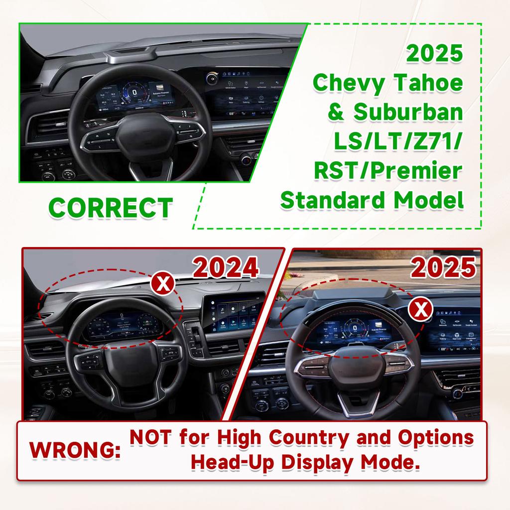 For 2025 Chevy Suburban/Tahoe Center Console Dashboard Tray Organizer Behind Screen Dash Board Storage Box Interior Accessories