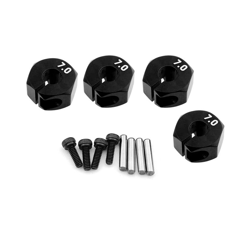 4 Pcs Aluminum 5/6/7mm Thickness Wheel Hex 12mm Drive Hubs With Pins Screws For RC Car Crawler Trucks HSP Tamiya Traxxas Slash