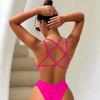 New sexy hollowed-out halter beautiful back one-piece swimsuit sexy bikini