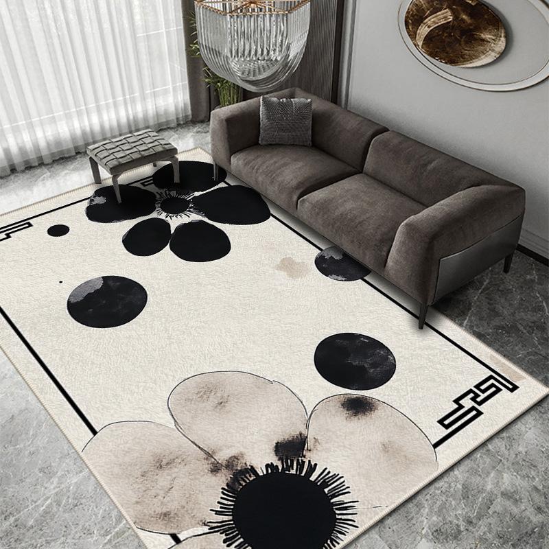 Imitated Cashmere Wabi-Sabi Light Luxury Thick Coffee Table Blanket Ins Cream Style Modern Simple Sofa Floor Mat Carpet Living Room