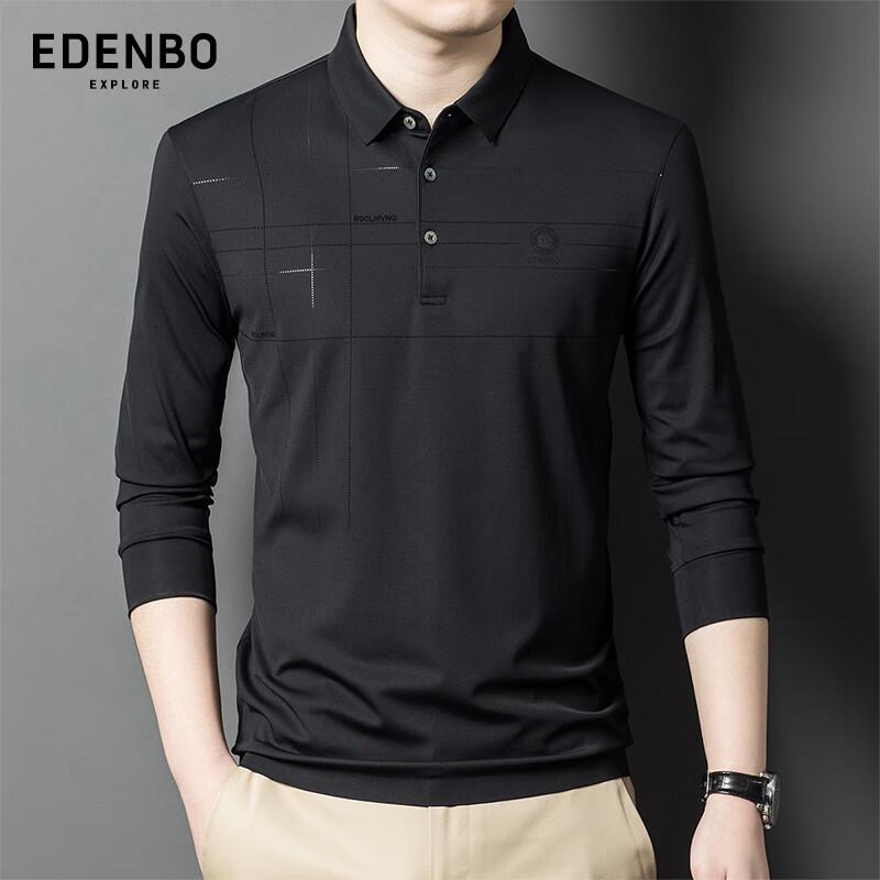 Edenbo Men s Mulberry Silk Blend Long-Sleeve Polo Shirt 3XL 185/100A