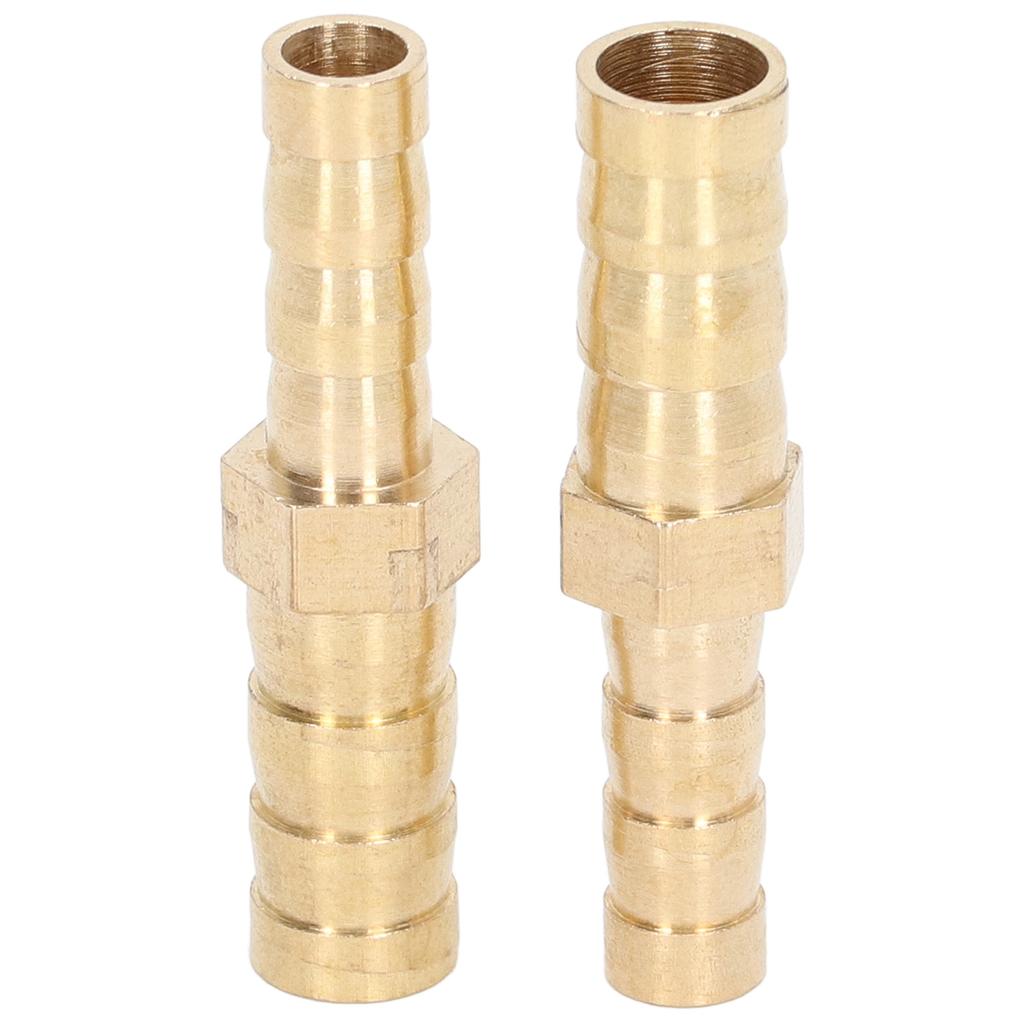 2 Pcs Barbed Fitting Splicer Brass Hose Barb Reducer Hex Reducing Barbed Connector