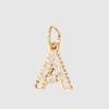 1 PC Stainless Steel & Natural Stone Capital Letter A-Z Charms Pendants DIY Necklace bracelet Jewelry Making Findings 8mm Dia.