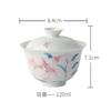Japanese Style Hand-painted Lily Gaiwan Handmade White Porcelain Tea Bowl Tea Cup Kung Fu Tea Set