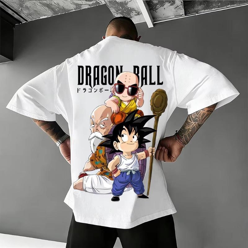Dragon Ball Goku Anime Graphic Print TShirt Men Women Oversized Vintage Cotton Short Sleeve Casual Streetwear 2026 Summer Tops