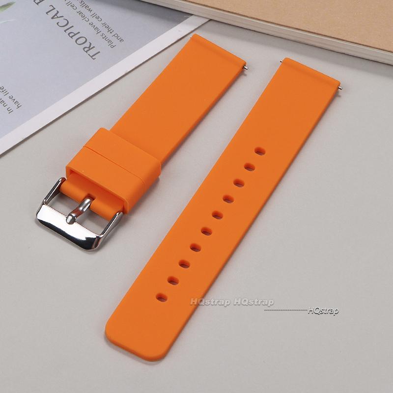 14mm 16mm 18mm 20mm 22mm 24mm Quick Release Soft Silicone Watch Band Universal Rubber Waterproof Bracelet Replacement Strap