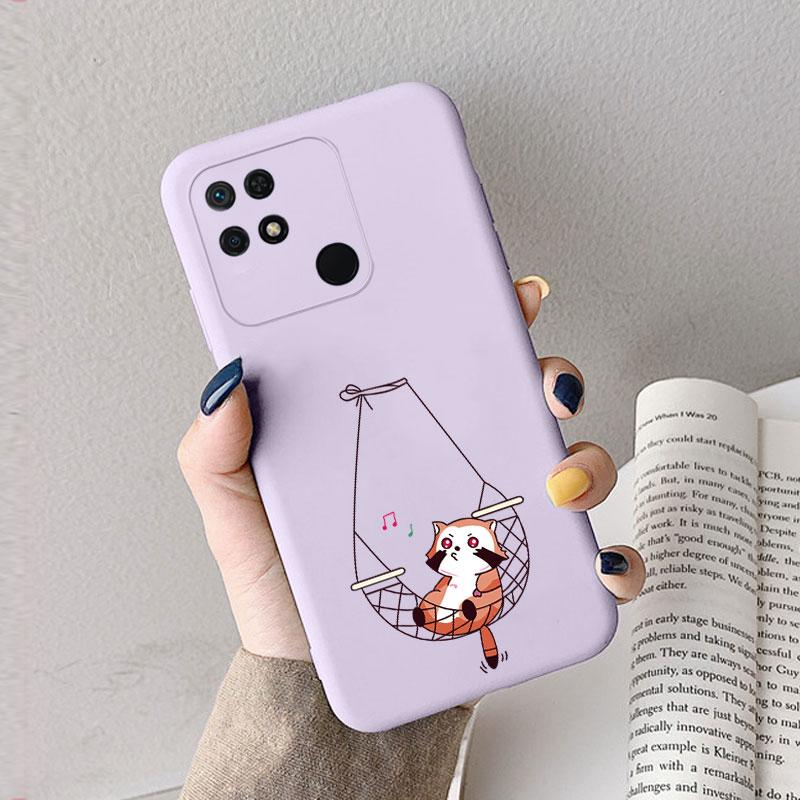 Case For Redmi 10 10C 10A Cute Heart Flower Back Cover Soft Silicone Matte Protective Funda For Xiaomi Redmi 10C Redmi10 Bag