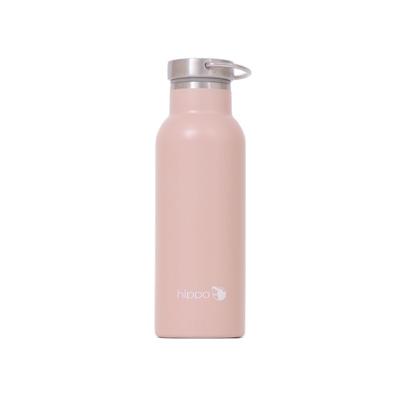 Yamasoro Water Mug Stainless Steel Thermal Cold Pink Milk Can Bottle, Bottle, Bottle, Insulation, Insulation, Portable, Hippo, 500ml, Beige, Shape,