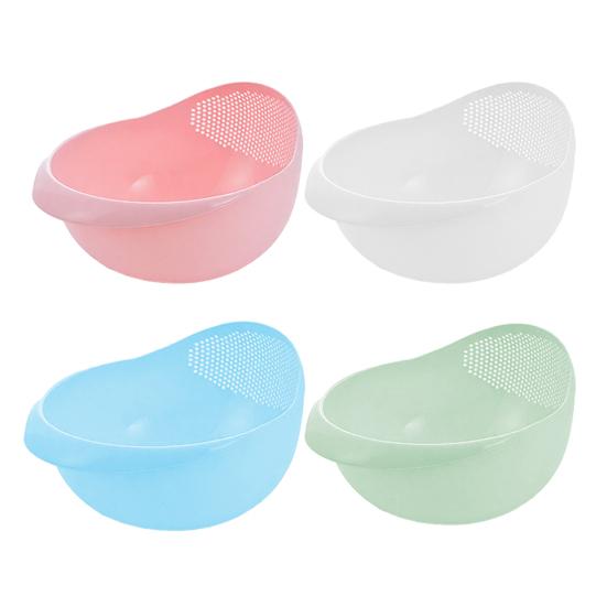 Koszyk do płukania i odsączania ryżu Lekki Plastik spożywczy Dwupoziomowy Otwory drenażowe Warzywa Owoce Przechowywanie Kuchnia