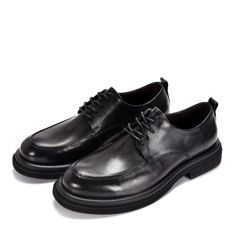 Men s Genuine Leather Height Increasing Derby Shoes: Casual, Formal, and Wedding Styles Size 40 чёрный