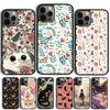 Lovely Flower Cat Animal Pattern Phone Case For iPhone 17 Air 15 16 Cover  11 13 14 Pro Max 12 Plus Max Fundas