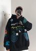 Long Sleeve Hoodie with Back Loose Plus Hip Korean Size 3XL [foveitaa] Men's Print, Fit, Casual, Stylish, Sizes, Hop, Popular, Style, Fall/Winter