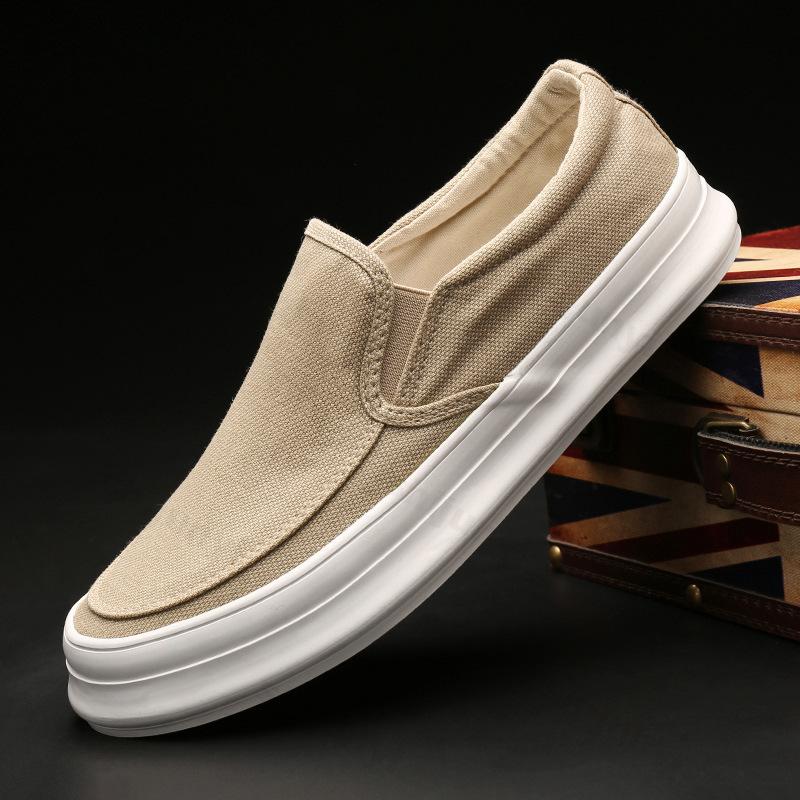 Fashion Autumn Men Casual Canvas Shoes 2025 New Breathable Soft Slip-On Leisure Men Loafer Sneakers Comfort Low-top Sneakers Footwear