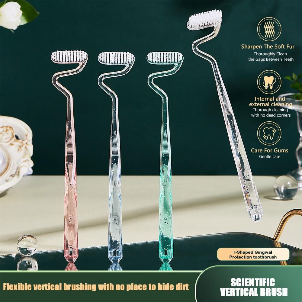Oral Care Interdental Brush Soft Vertical Toothbrush New Tongue Cleaning Brush  Adults