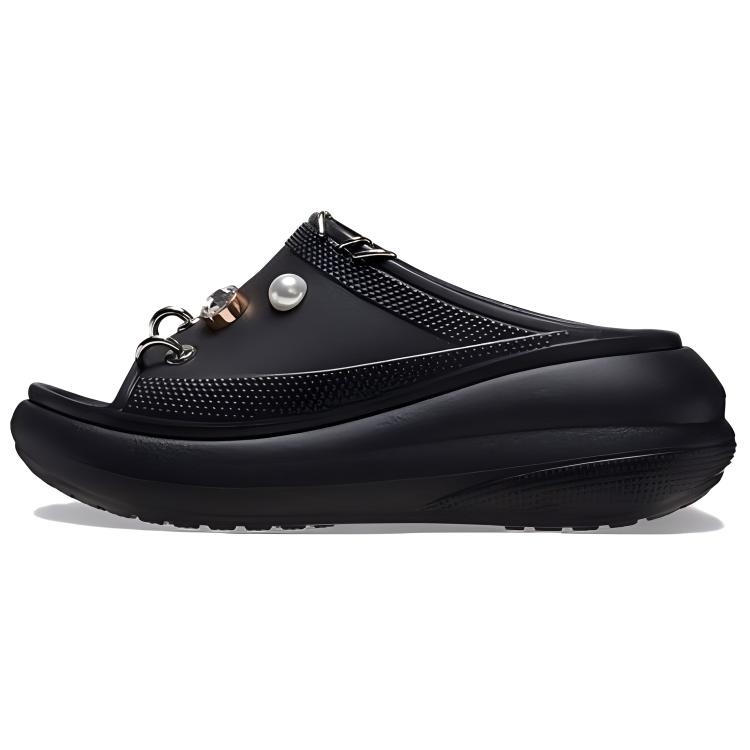 Crocs Fashionable Versatile Simple Comfortable Slide Sandals Women Footwear Black 210081-001