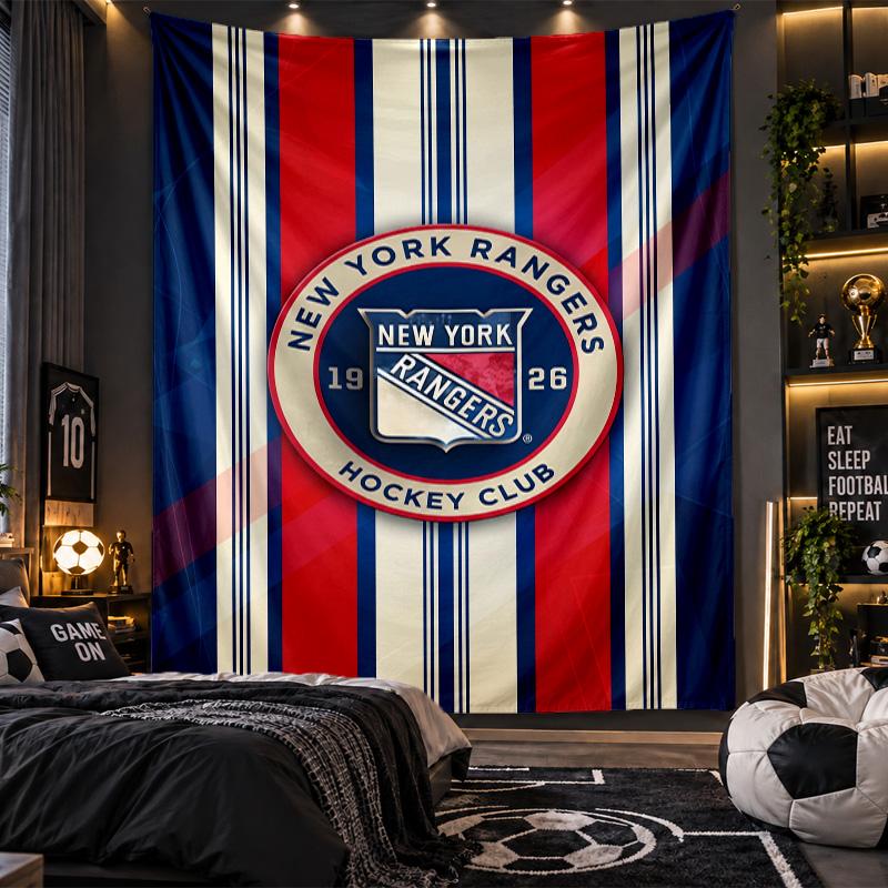 Wall Hanging Tapestry New York Rangers Print Cloth for Living Room Bedroom Home Decor