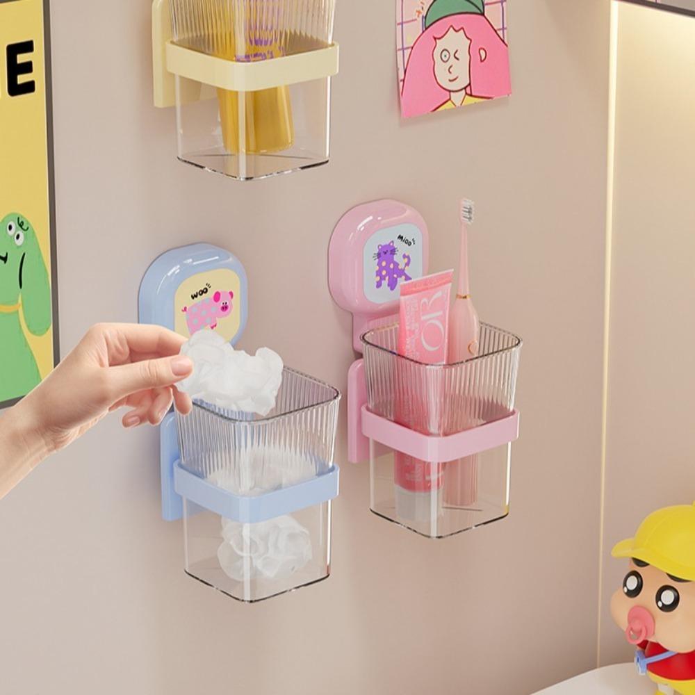 Plastic Suction Cup Storage Box Save Space Shower Storage Rack Shower Basket