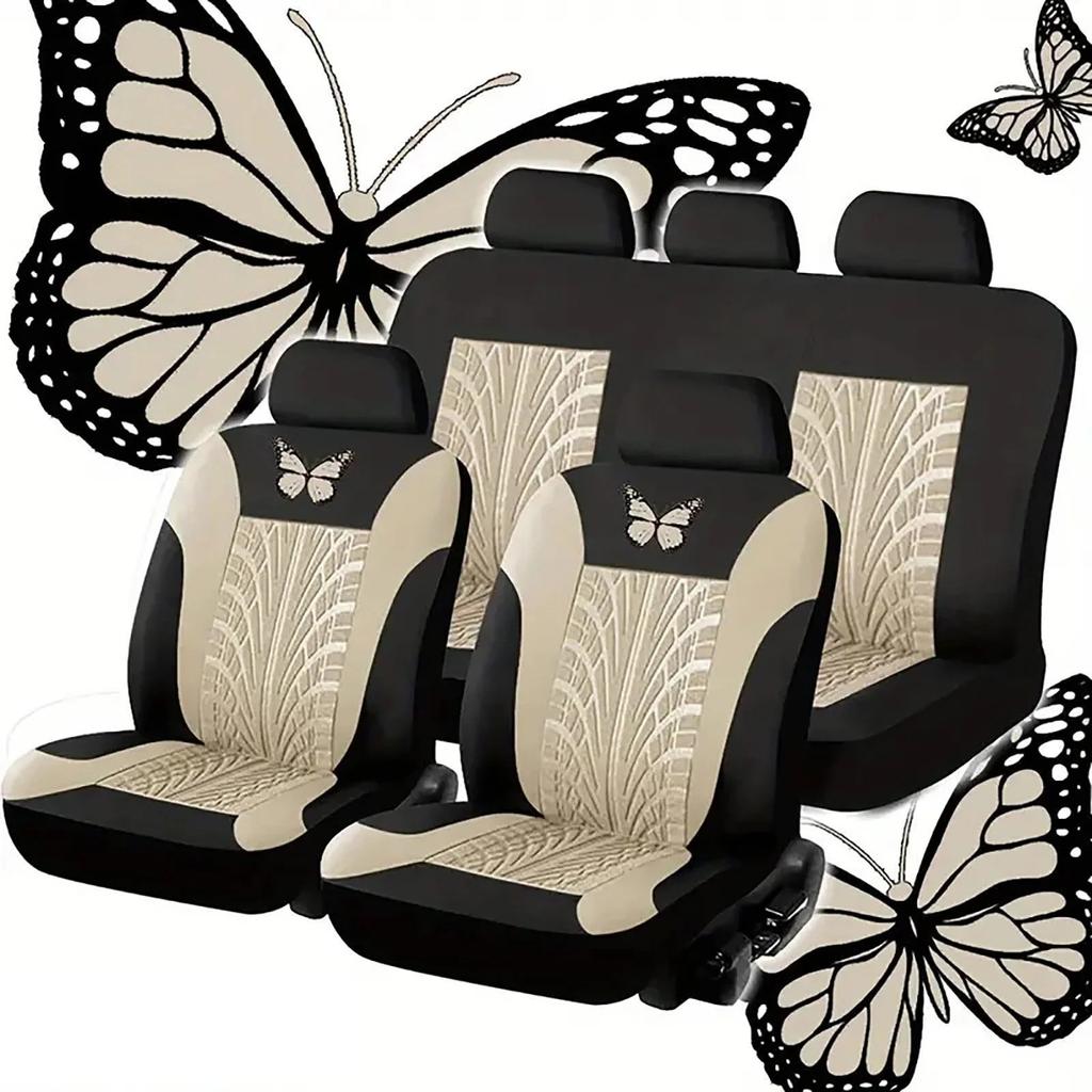 Four-piece Universal Car Seat Cover, Embroidered Car Seat Protector, Car Interior Accessories, And Stylish Car Seat Cover