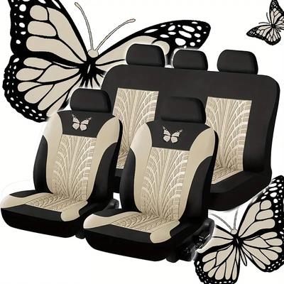 Four-piece Universal Car Seat Cover, Embroidered Car Seat Protector, Car Interior Accessories, And Stylish Car Seat Cover