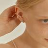 Lunne Silver Flower Dot Q Ear Cuff #Lse06